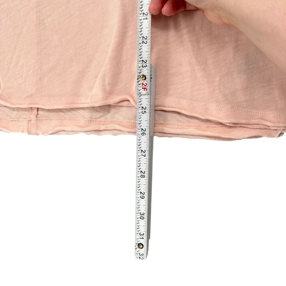 Free People We the Free Cassidy Top Large Light Pink Tee Oversized Casual Boho - Picture 9 of 10